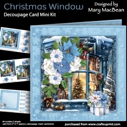 Christmas Window - Decoupage Card Mini Kit