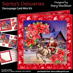 Santas Deliveries - Decoupage Card Mini Kit