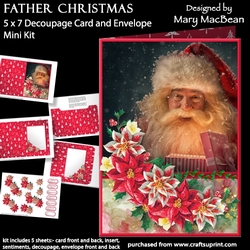 Father Christmas - 5 x 7 Card and Envelope Mini Kit
