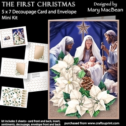 The First Christmas - 5 x 7 Card and Envelope Mini Kit