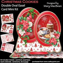 Christmas Cookies - Double Oval Easel Card Mini Kit