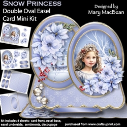 Snow Princess - Double Oval Easel Card Mini Kit