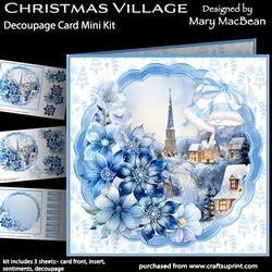 Christmas Village - Decoupage Card Mini Kit