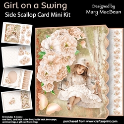 Girl on a Swing - Side Scallop Card Mini Kit