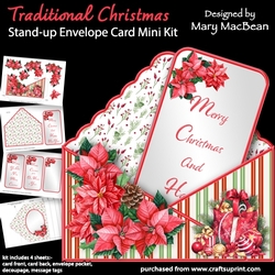 Traditional Christmas - Stand-up Envelope Card Mini Kit
