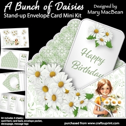 A Bunch of Daisies - Stand-up Envelope Card Mini Kit