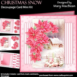 Christmas Snow - Decoupage Card Mini Kit