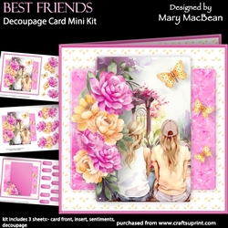 Best Friends - Decoupage Card Mini Kit