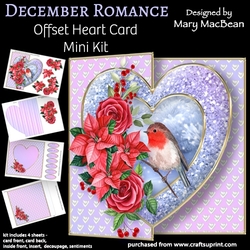 December Romance - Offset Heart Card Mini Kit