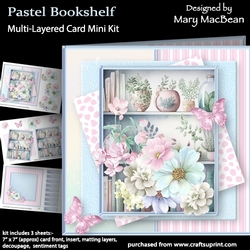 Pastel Bookshelf - Multi-Layered Card Mini Kit
