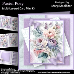 Pastel Posy - Multi-Layered Card Mini Kit
