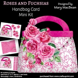 Roses and Fuchsias - Handbag Card Mini Kit