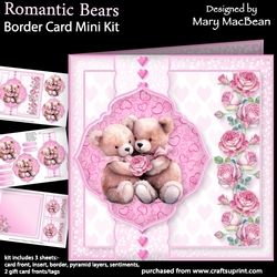 Romantic Bears - Border Card Mini Kit
