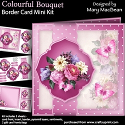 Colourful Bouquet - Border Card Mini Kit