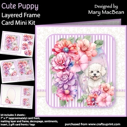Cute Puppy - Layered Frame Card Mini Kit