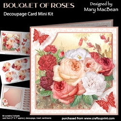 Bouquet of Roses - Decoupage Card Mini Kit