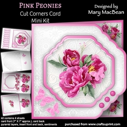 Pink Peonies - Cut Corners Card Mini Kit