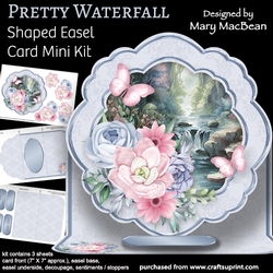 Pretty Waterfall - Shaped Easel Card Mini Kit