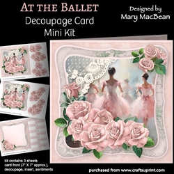 At the Ballet - Decoupage Card Mini Kit
