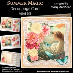 Summer Magic - Decoupage Card Mini Kit