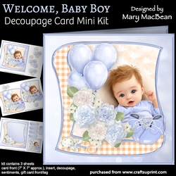 Welcome, Baby Boy - Decoupage Card Mini Kit