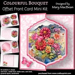 Colourful Bouquet - Offset Front Card Mini Kit