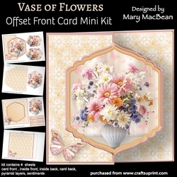 Vase of Flowers - Offset Front Card Mini Kit
