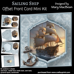 Sailing Ship - Offset Front Card Mini Kit