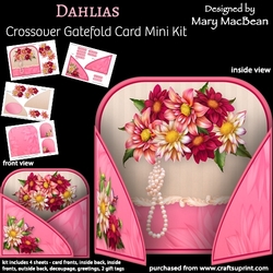Dahlias - Crossover Gatefold Card Mini Kit