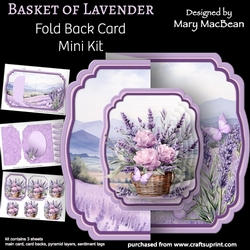 Basket of Lavender - Fold Back Card Mini Kit