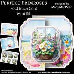 Perfect Primroses - Fold Back Card Mini Kit