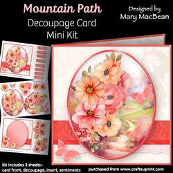 Mountain Path - Decoupage Card Mini Kit