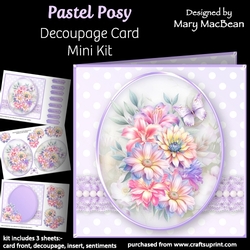 Pastel Posy - Decoupage Card Mini Kit