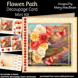 Flower Path - Decoupage Card Mini Kit