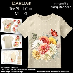 Dahlias - Tee Shirt Card Mini Kit