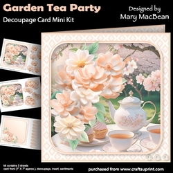 Garden Tea Party - Decoupage Card Mini Kit