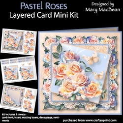 Pastel Roses - Layered Card Mini Kit
