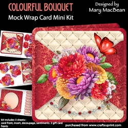 Colourful Bouquet - Mock Wrap Card Mini Kit