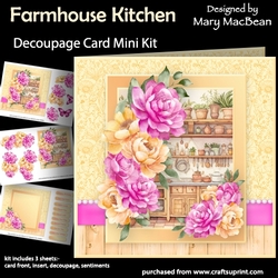 Farmhouse Kitchen - Decoupage Card Mini Kit