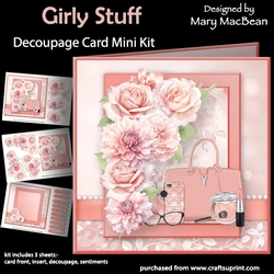 Girly Stuff - Decoupage Card Mini Kit