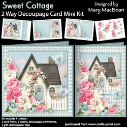 Sweet Cottage - 2 Way Decoupage Card Mini Kit