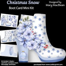 Christmas Snow - Boot Shaped Card Mini Kit