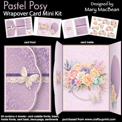 Pastel Posy - Wrapover Card Mini Kit