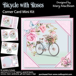 Bicycle with Roses - Corner Card Mini Kit