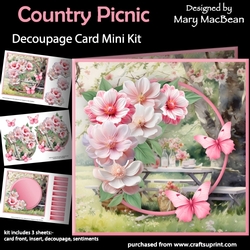 Country Picnic - Decoupage Card Mini Kit