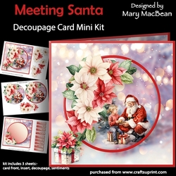 Meeting Santa - Decoupage Card Mini Kit