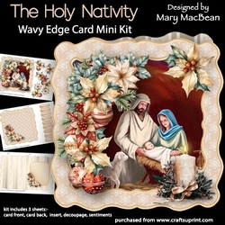 The Holy Nativity - Wavy Edge Card Mini Kit