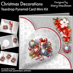 Christmas Decorations - Teardrop Pyramid Card Mini Kit