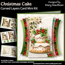 Christmas Cake - Curved Layers Card Mini Kit