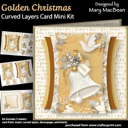Golden Christmas - Curved Layers Card Mini Kit